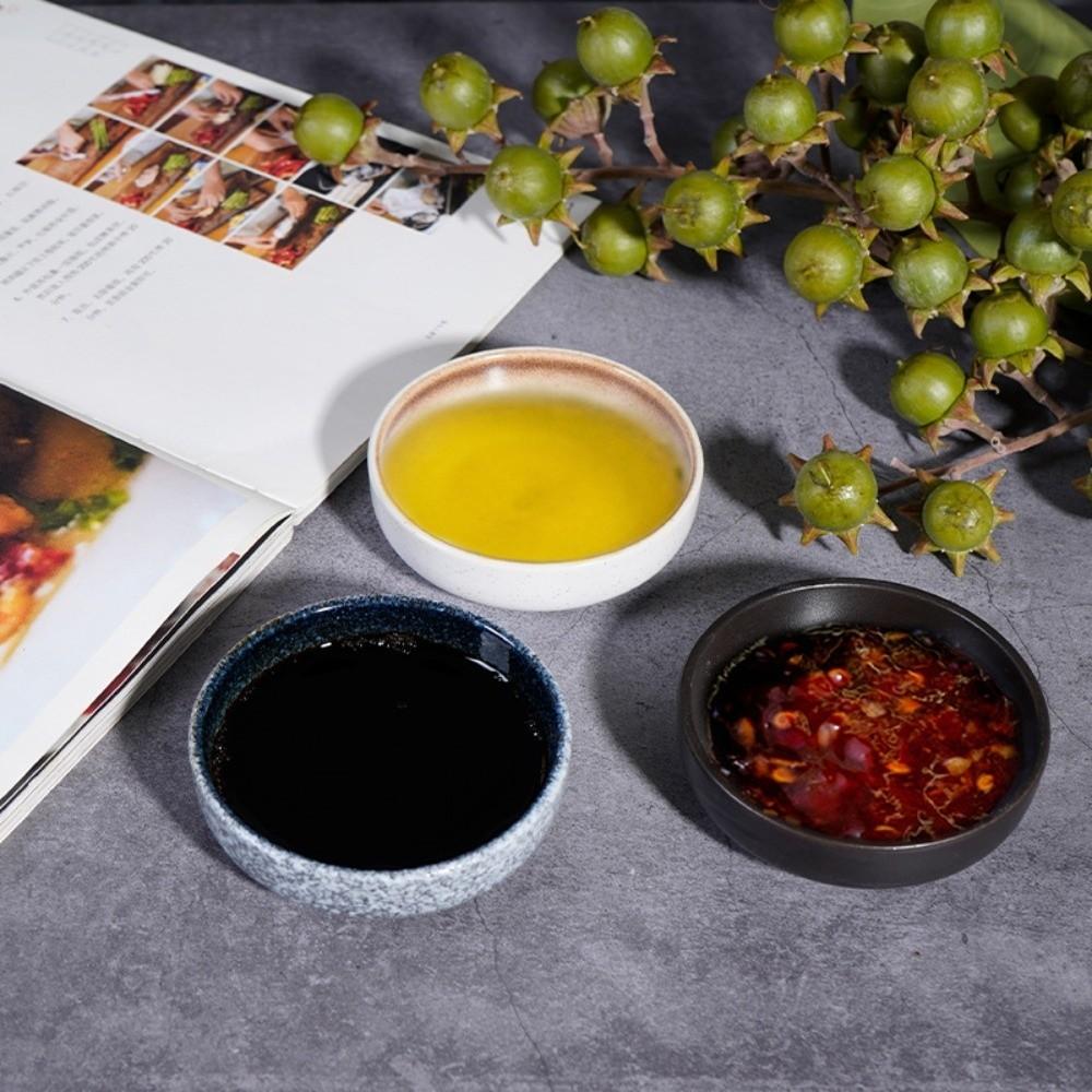 Retro Seasoning Dish Ceramic Ceramic Plate Japanese Style Dipping Bowl Japanese Cuisine