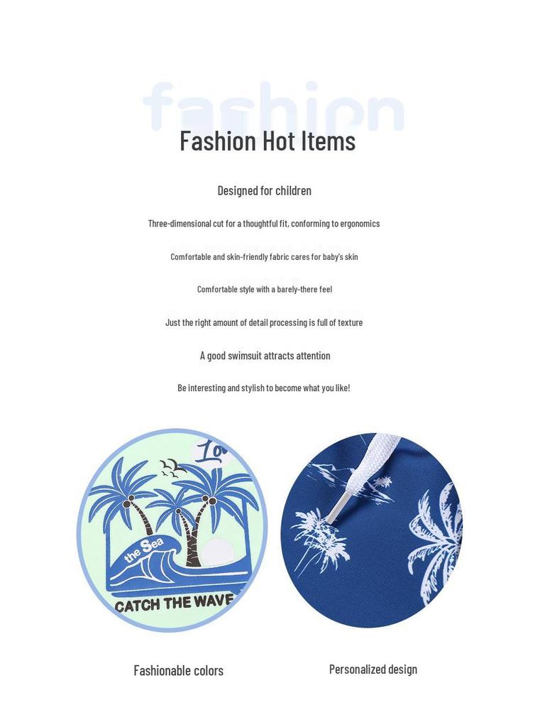 Boys' Quick-Drying Swim Trunks Set - New 2025 Style for Kids