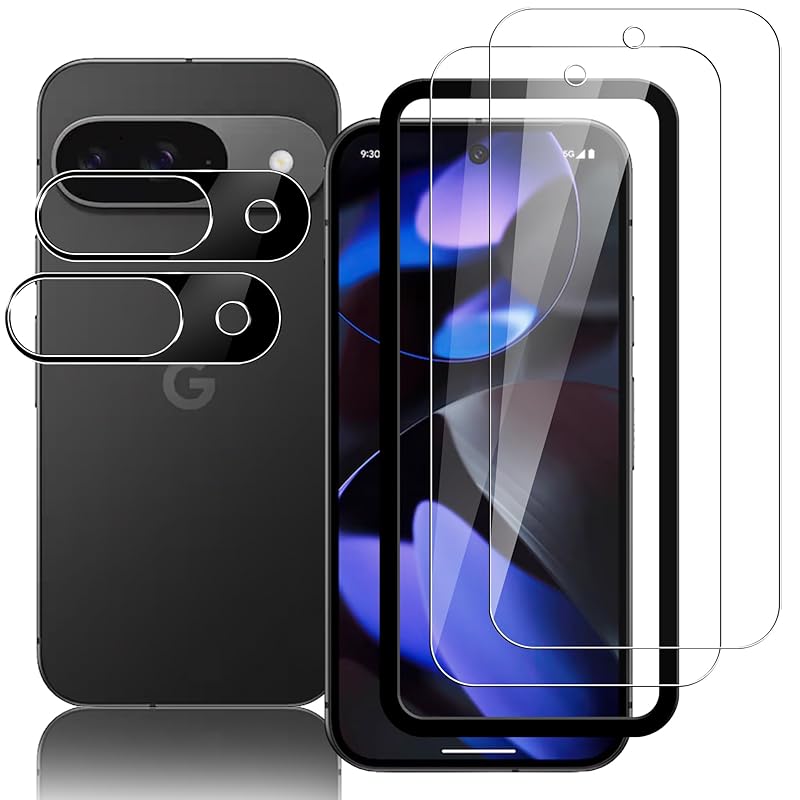 

kawaylJP [Set of 2+2]Google Pixel 9 Glass film (2 pieces) + Camera film (2 pieces) Google film [Japan Asahi Glass] lcd screen protection film High