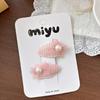 Cartoon Embroidery Children's Hairpin Cute Mushroom Girl Bangs Side Clip Hairpin Hair Clip Kids Hair Accessories Headwear
