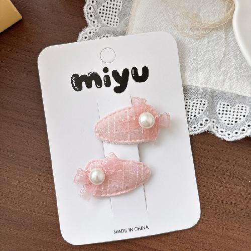 Cartoon Embroidery Children's Hairpin Cute Mushroom Girl Bangs Side Clip Hairpin Hair Clip Kids Hair Accessories Headwear