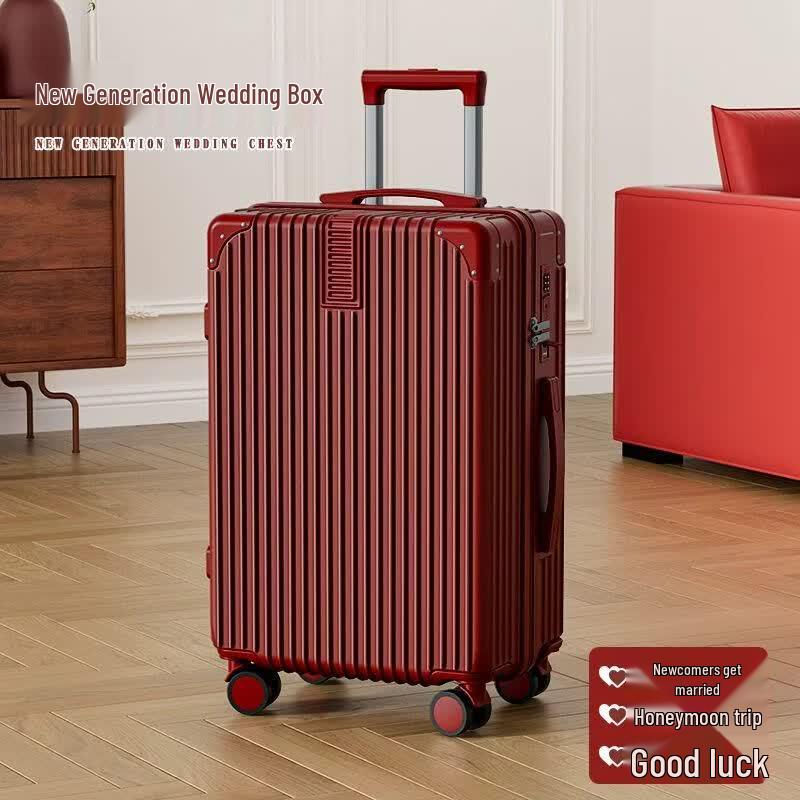 

Burgundy ABS PC Hard Shell Wedding Travel Luggage