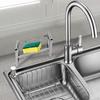 Sink Storage Organizer Kitchen Soap Dispenser 304 Stainless Steel Dish Cloth Hanger