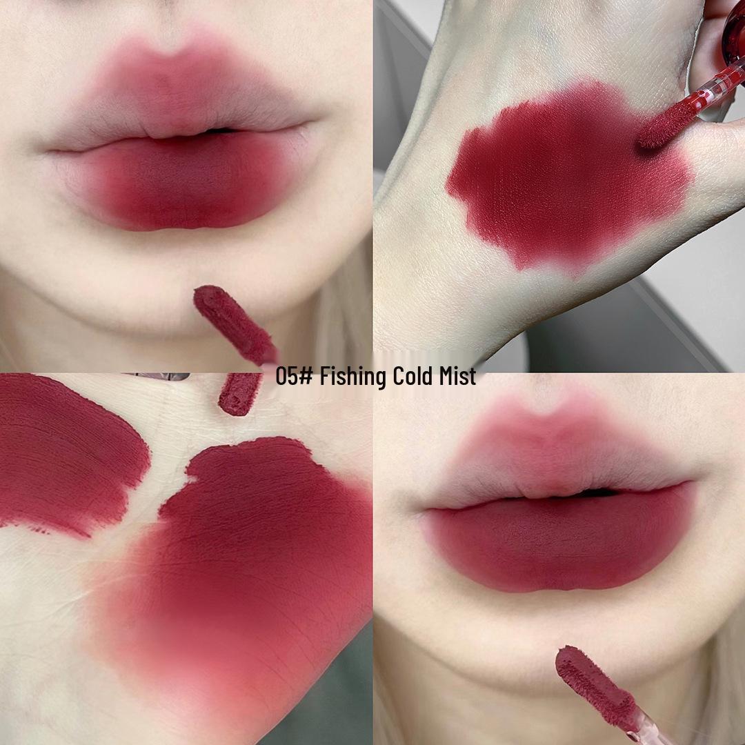 Shaqinuo Matte Velvet Lipstick - Long-lasting, Non-Stick, Pigmented, Whitening Soft Gauze Art Lip Glaze