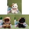 Cartoon Plush Toy Siamese Cat With Polyester Filling For Girls And Boys Gift