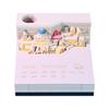 Aegean Santorini Style Memo Pad 3D Calendar with Light,3D Art Craft Note Pad Silhouette DIY Creative Gift Paper Art Calendar