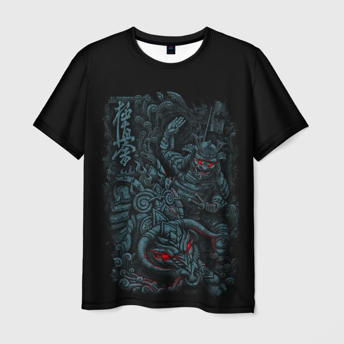 Newest Demon Samurai Mask Sakura 3D Print T shirts For Men/Women Crew Neck Short sleeve Top Fashion Oversized Punk Style T shirt
