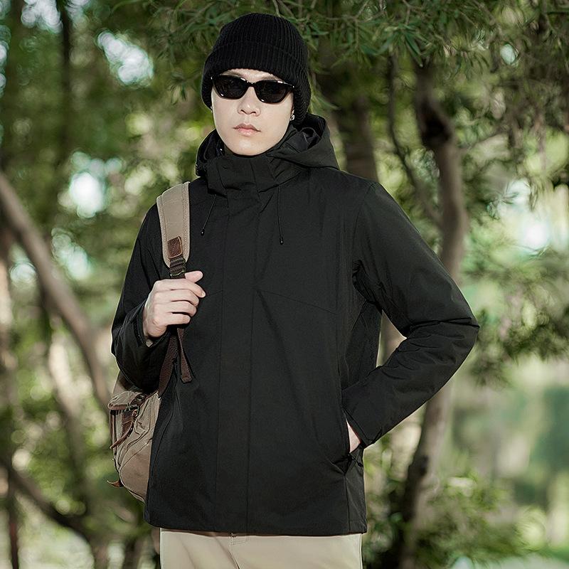 Herbst- und Winterjacke Baumwollfutter Graphenheizung Drei-in-eins Bergsteiganzug für Herren und Damen