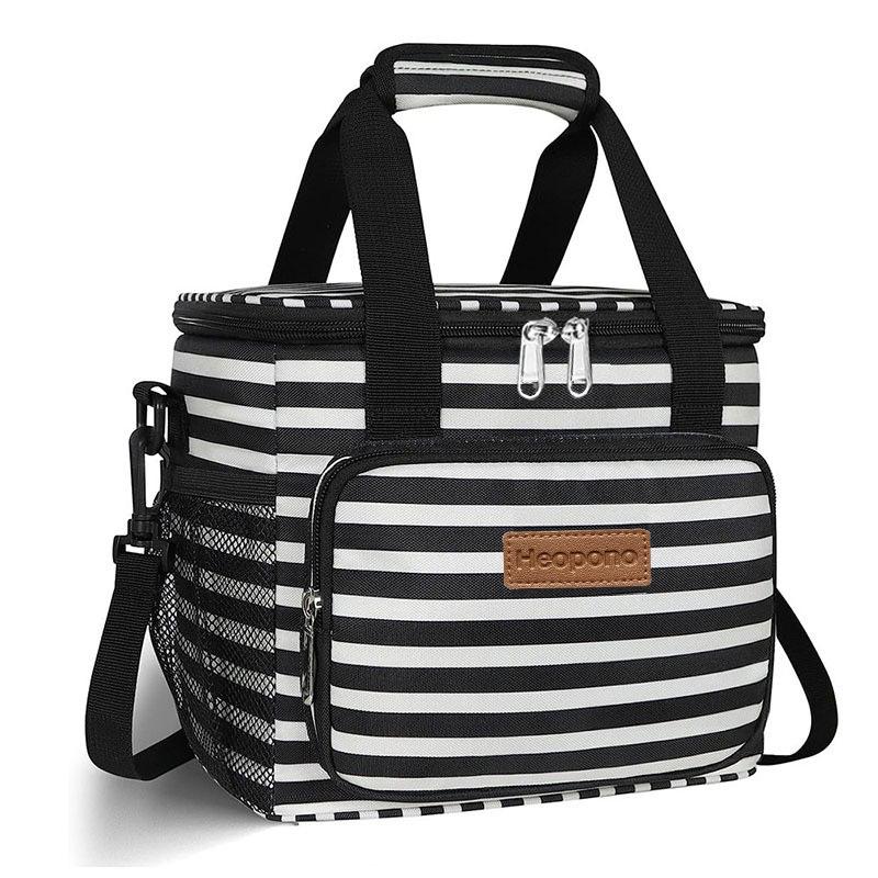 

Oxford Cloth Thermal Insulated Lunch Bag Box for Women Portable Cross-Body Food Pouch Adult Cooler Cooling Tote Bag 15L Large 30 23 23CM