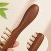 Head Meridians Massage Comb Copper Wood Meridians Comb Needling Guasha Scalp Relax Tools Long Hair Head Therapy Meridian Comb