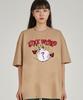 ASTRAL PROJECTION Stayweed Round Neck 15-Count Cotton Short Sleeve T-Shirt_Beige