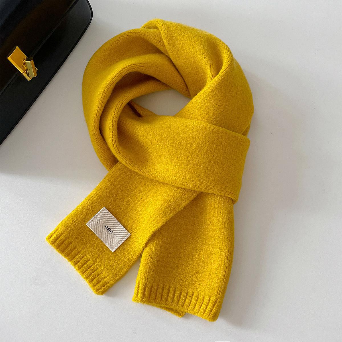 

Новый осенне-зимний женский мужской корейский шарф вязаный шерстяной теплый утолщенный шейный платок толстый ветрозащитный холодный шарф 20X156cm