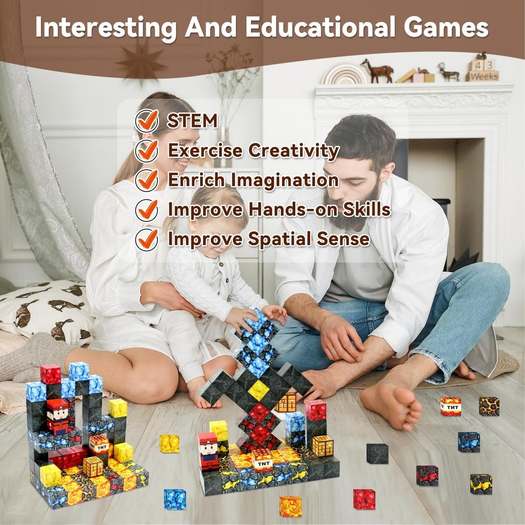Magnetic Building Blocks Magnetic Montessori Sensory Building Toys for Boys and Girls - Toys, Toys,