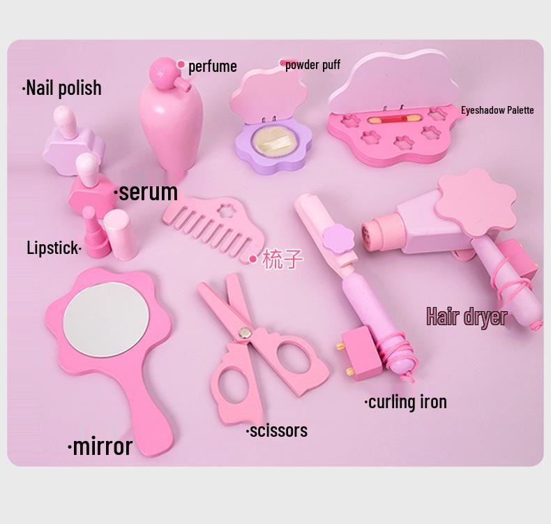 Children's Princess Makeup Table Toy - New Year Gift for Girls, CE Certified Pretend Play Dressing Table