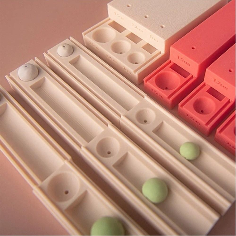 Clay Ball Punching Clay Bead Maker Tool with Hole Punch Rolling Ball Mold Polymer Clay Bead