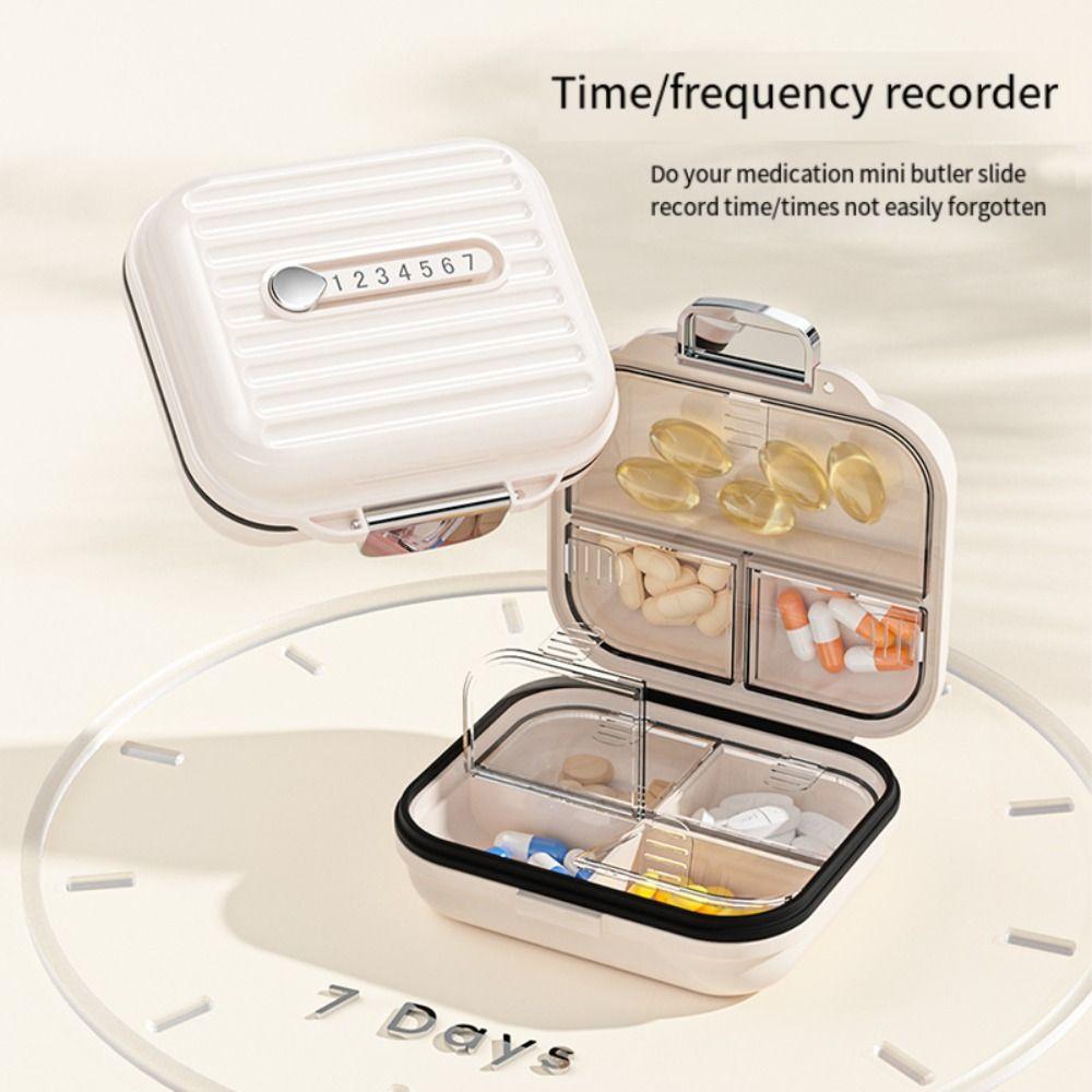 Small&Large Size Travel Pill Organizer 7 Compartments Pill Dispenser Vitamin Container  Medicine