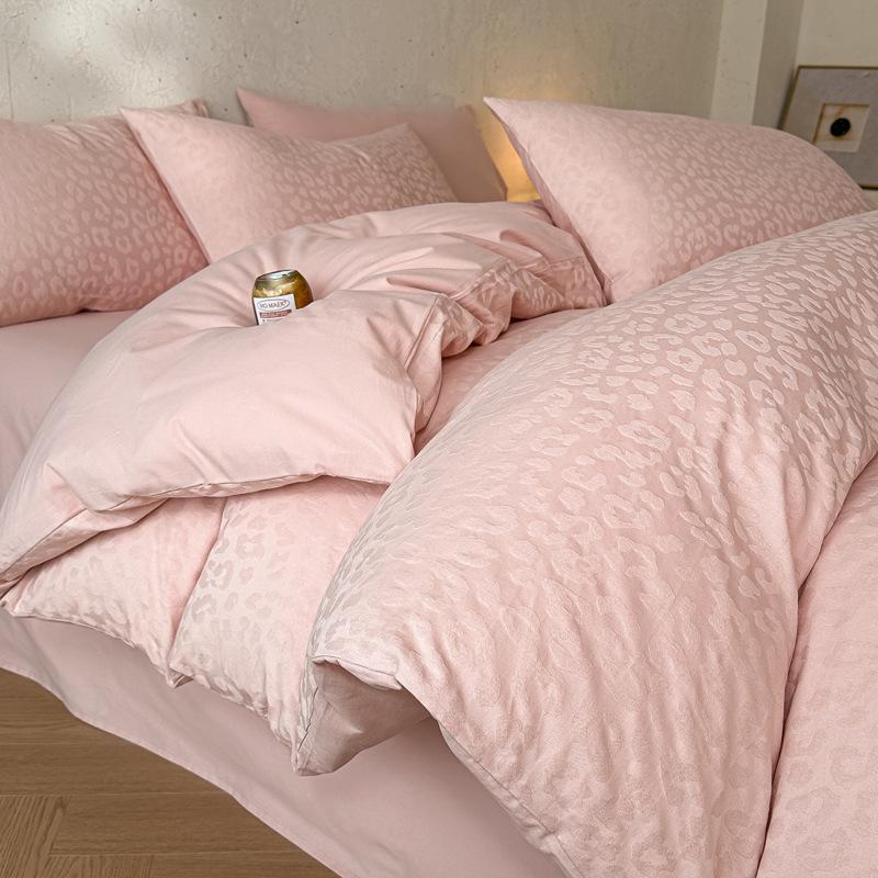 Class A Cotton Embossed Jacquard Brushed Dormitory Bedding Set - 3 Piece