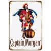Segni Metallici in Latta Birre Captain Morgan Poster da Parete Targhe Segno Decorazione Pittura in Ferro Vintage per Garage Caffetteria Man Cave Club Bar