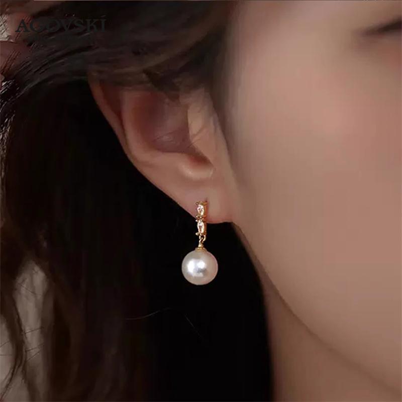 French Pearl Earrings with Light Luxury and High-End Feel, Age Reducing Earrings S925 Silver Needle