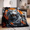 1pc Tiger Print Blanket Lightweight Flannel Blanket Throw Blanket For Sofa, Bed, Travel, Camping Yy2509026190
