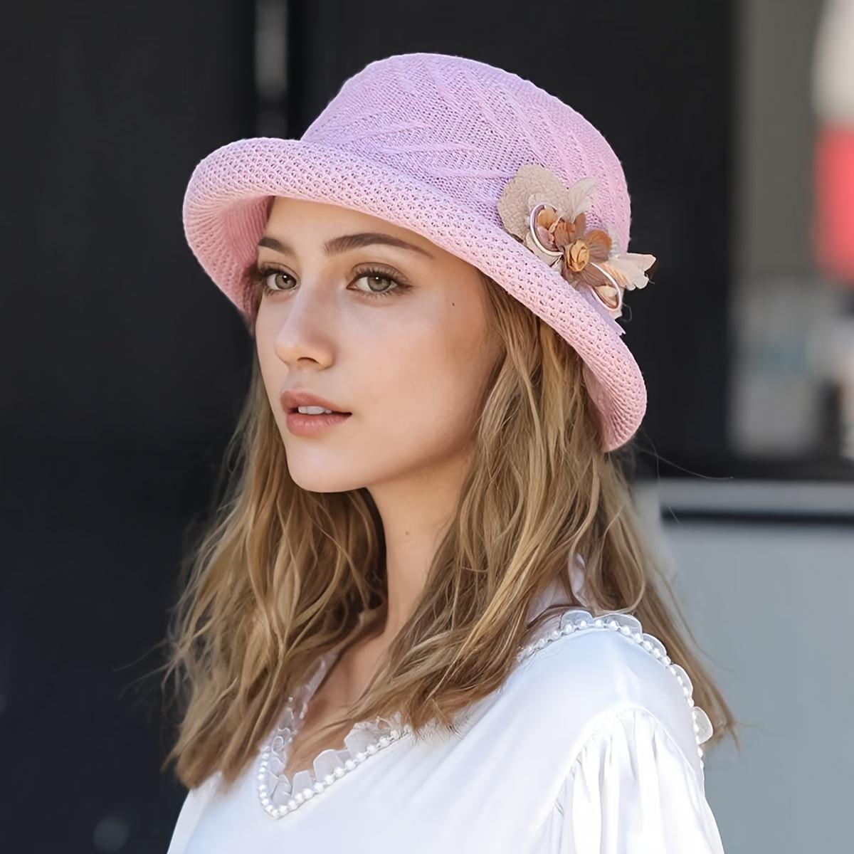 

Новая тканая шляпа, шляпа-тазик, шляпа от солнца, шляпа рыбака, солнцезащитный козырек, женская летняя шляпа с защитой от ультрафиолета розовый