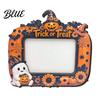 Vintage Pastoral Style Halloween Photo Frame Wooden Desktop Picture Holder for Spooky Party Decoration Bed And Breakfast Decor Festive Home