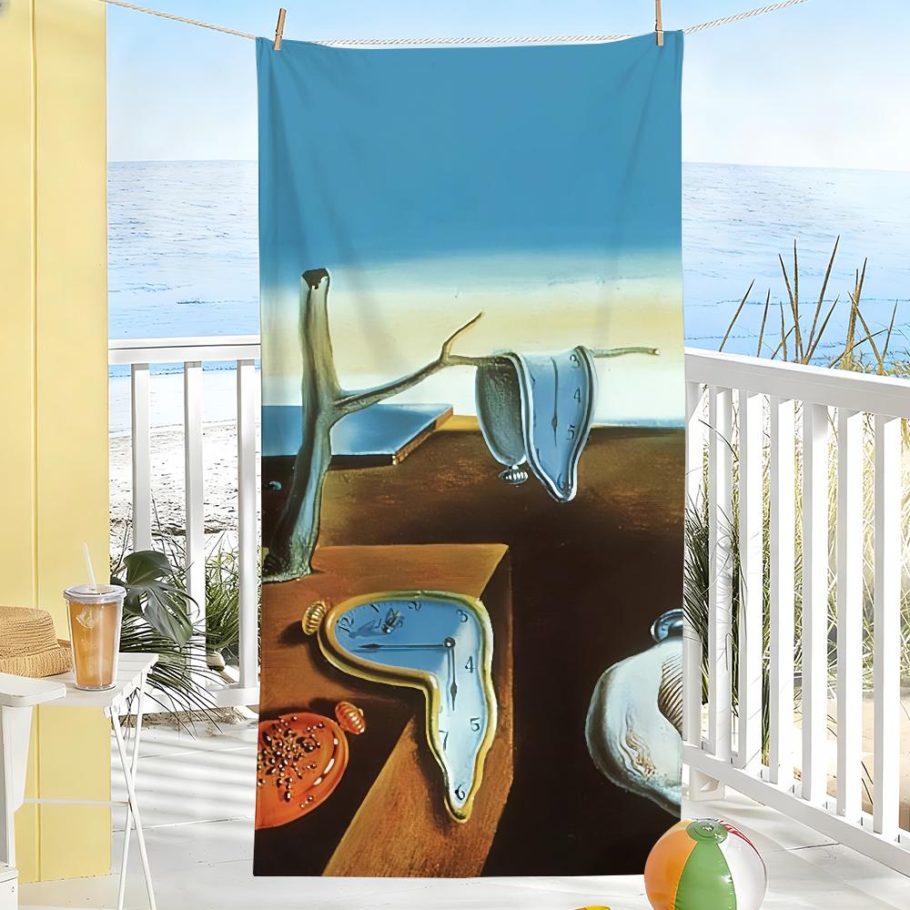 Salvador Dalí Pop Art Asciugamano Morbido Piscina Regalo Per Viaggio Palestra Doccia Campeggio Asciugatura Rapida Sportivo Asciugamani da Spiaggia Grandi