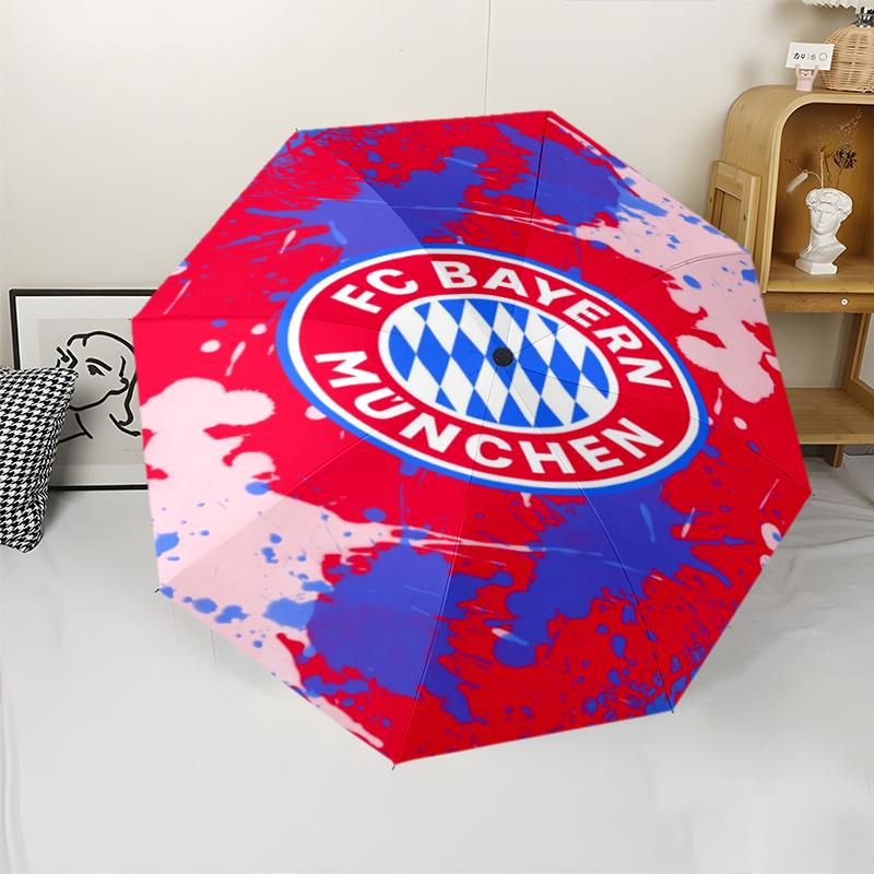 Bayern Munich Theme Automatic Umbrella, Lightweight & Portable, 8 Rib, Perfect for Outdoor Travel, Birthdays, Christmas, Gifts.