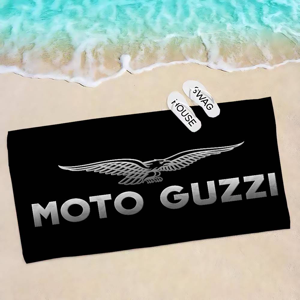 Moto G-Guzzi Motorcycle Logo Big Microfiber Beach Towels Quick Dry Towel Sand Beach Towels Pool Towel for Travel Swim Pool Yoga