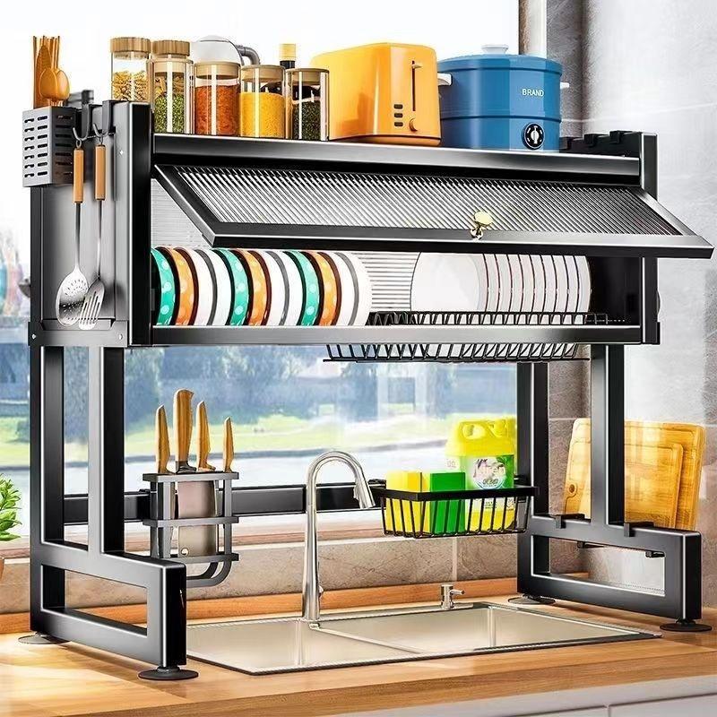 1Set Kitchen Sink Shelf Dish Drain Rack Multifunctional Countertop Dishwasher Sink Sink Dish Storage Cupboard Factory
