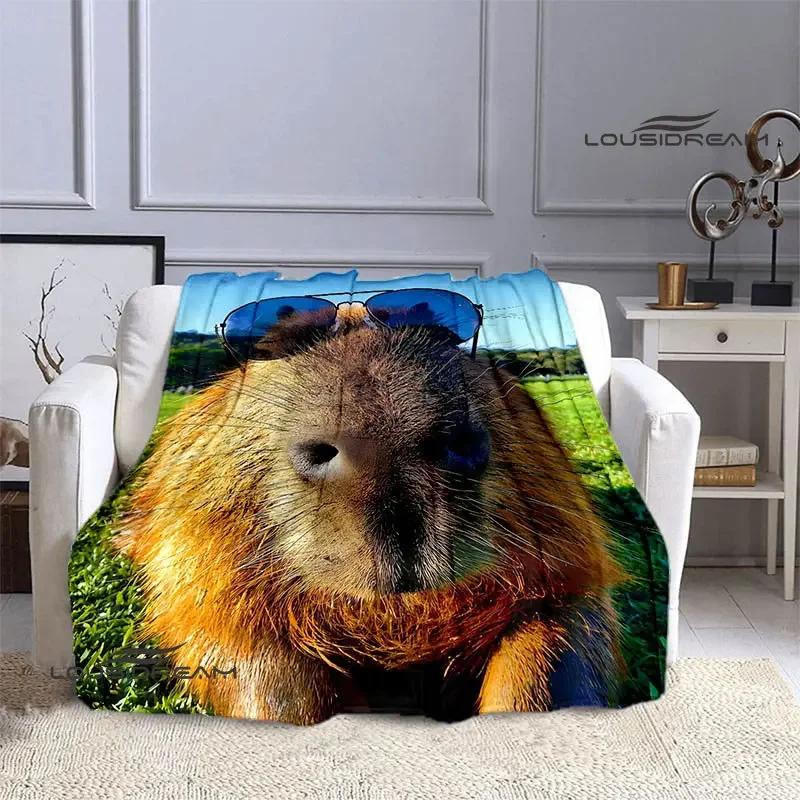 The Capybara Club Anime Blanket Picnic Blanket Vintage Blanket Home Travel Birthday Gift Bed Blanket Thin Blanket