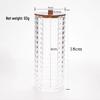 Diamond Pattern Cotton Pad Organizer with Wooden Lid - Multi-Purpose Desktop Storage Box