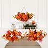 Durable Wall Hanging Props Artificial Halloween Maple Leaf Pumpkin Pendant Realistic   Thanksgiving