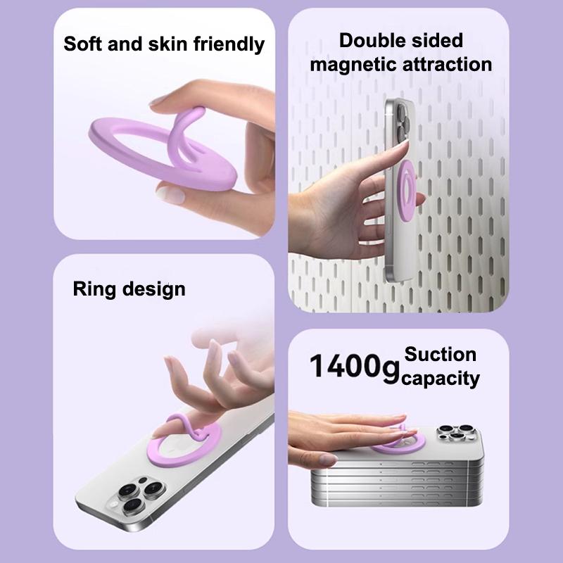 Magnetische Silikon Handy Fingerringe TPU Kreisförmiger Griff Halter Ständer Halterung Für Magsafe Für iPhone Für Samsung Huawei Xiaomi