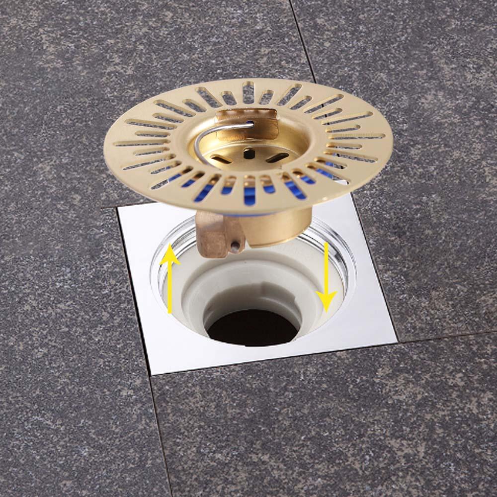Anti-odor All-copper Floor Drain Insectproof Toilet Sewer Drain Shower Floor Drain  Bathroom