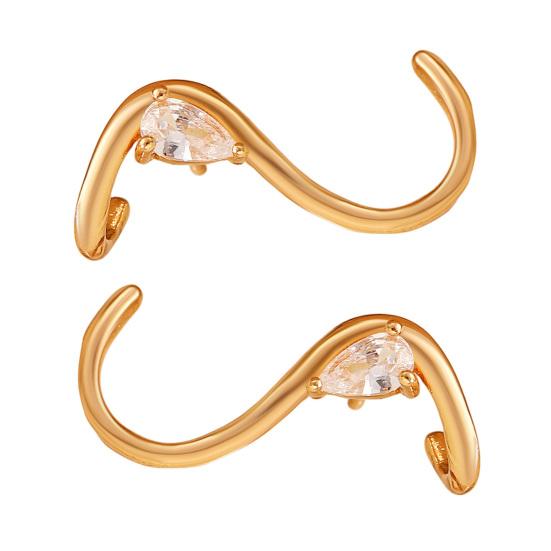 

Серьги для женщин S-образной формы с кубическим цирконием, гвоздики, ювелирное изделие, подарок для нее на День святого Валентина, день рождения A