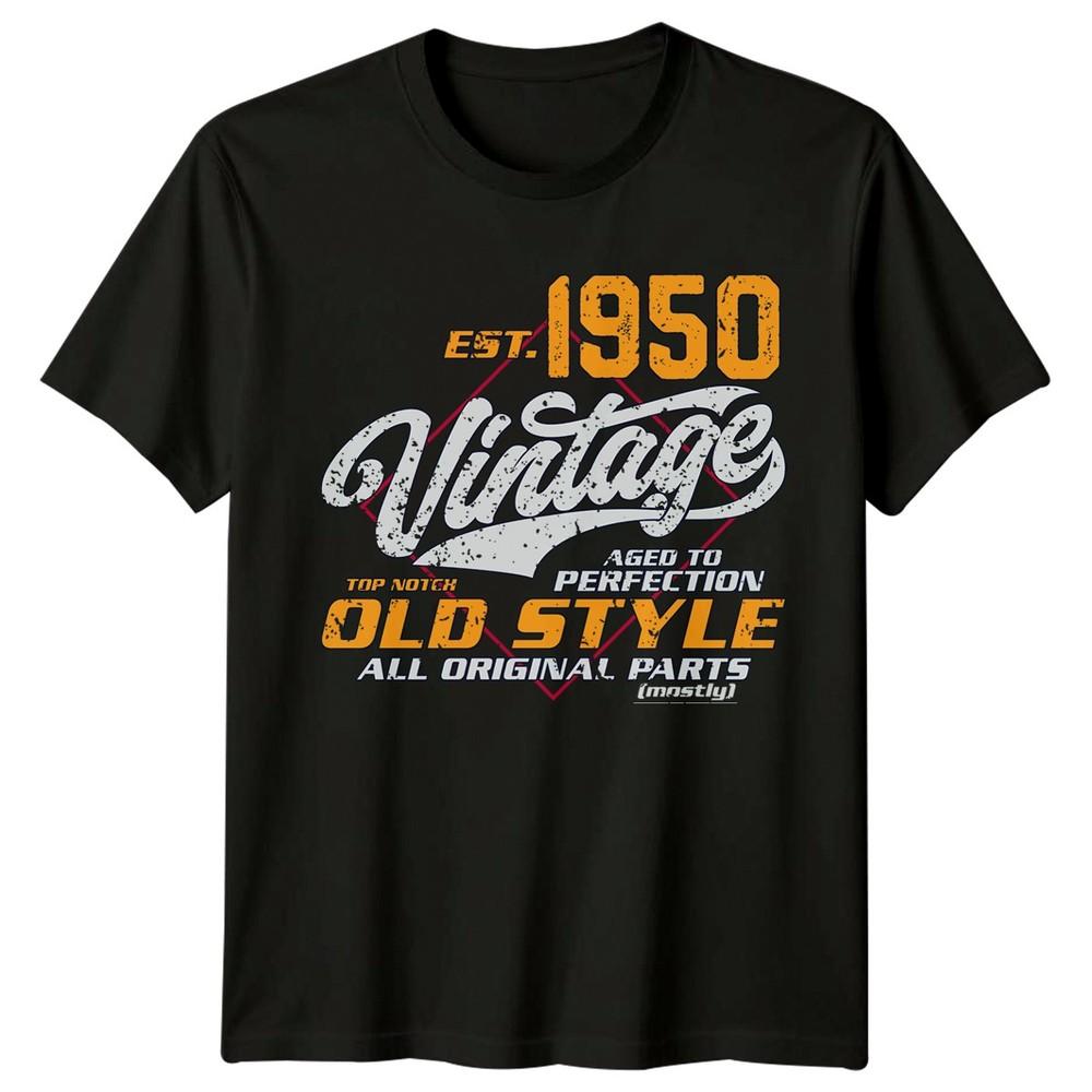 

Est 1950 Vintage Mens TShirt 76th Birthday Old Style All Original Parts Unisex T-Shirt XXXL