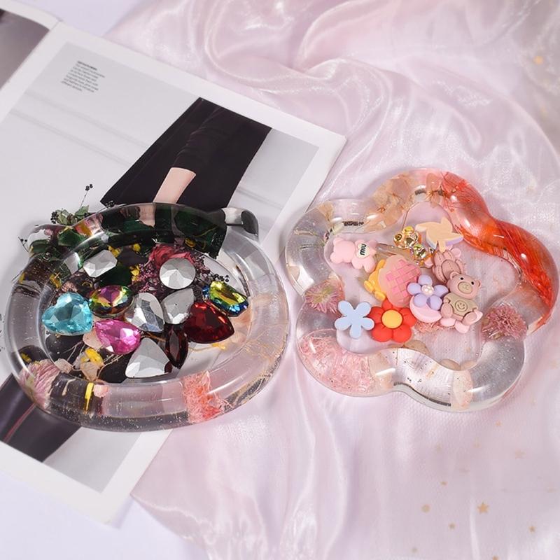 Silicone Cake Holder Tray Mold Fruit Cup Mold Resin Pendant Mold Food Station Serving Tray Mold Diy Coaster Casting