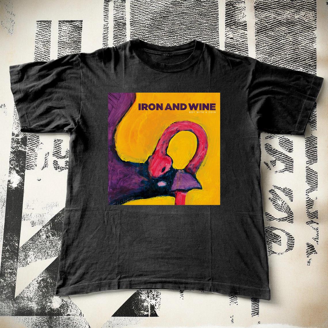 IRON & WINE – Boy With A Coin Black Cotton Shirt S-5XL CL409 XL