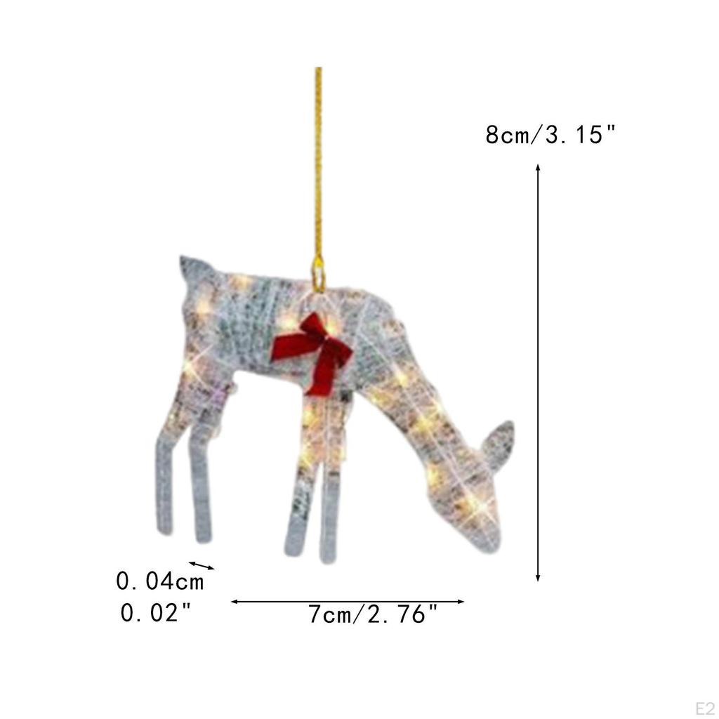 Christmas Tree Hanging Ornament Acrylic Decoration Elk Pendant for Outdoor