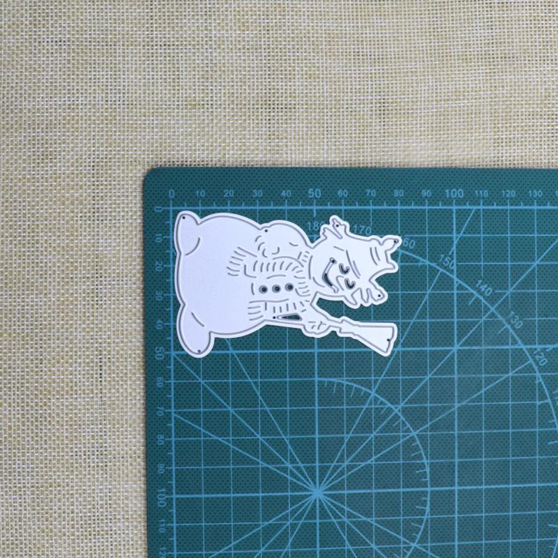 

Металлические штампы Рождественский снеговик Метла DIY Скрапбукинг Фотоальбом Тиснение Бумага Картон Поделки серебряный