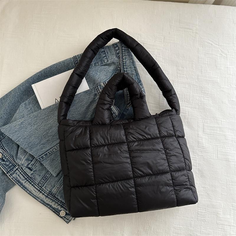 

Стильная холщовая сумка-тоут для женщин с модной застежкой-молнией и внутренним карманом чёрный