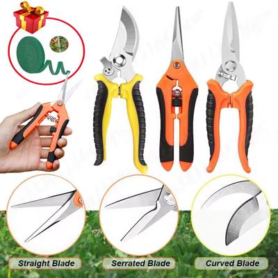 Nuevo Set de 3 Tijeras de Podar de Jardín 2025 Tijeras de podar con mango ergonómico Adecuado para mujeres, hombres y jardineros profesionales.