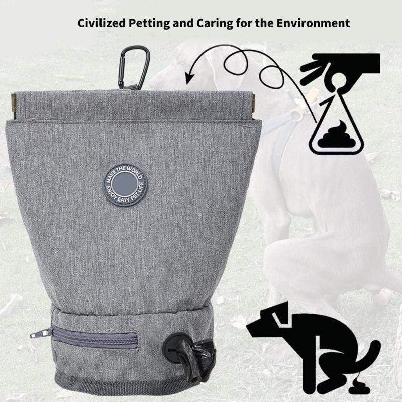 Pet Poop Bag Holder Waterproof Fabric Dog Poop Bag Dispenser Outdoor Walking Poop Bag Dispenser for Dog Training Running