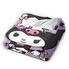 Purple Kuromi Blankets Kawaii Cartoon Wool Awesome Breathable Throw Blankets for Bedspread Autumn/Winter