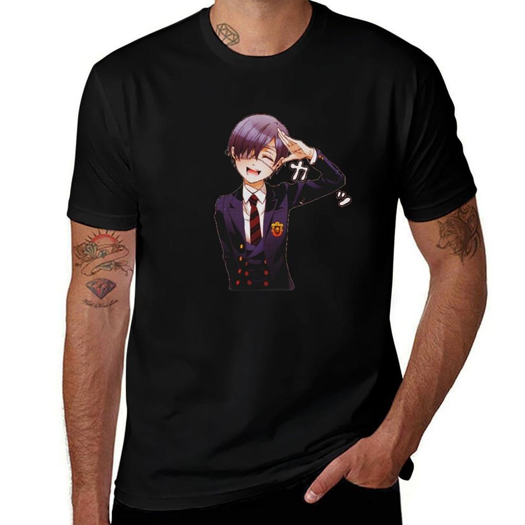 Black Butler Himmel T-Shirt Urlaubs All-Match T-Shirt