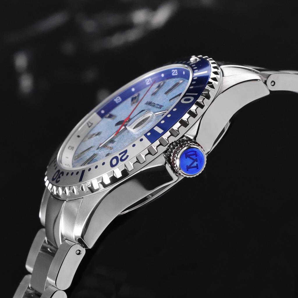 MOEMTON automatic mechanical man watches Sapphire glass luminous 100-meter water-resistant diving watches for man