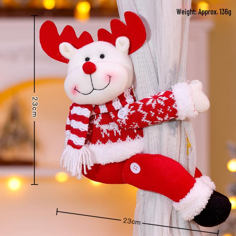 Kreative Weihnachts-Raffhalter: Schneemann & Alter Mann Cartoon Ornamente