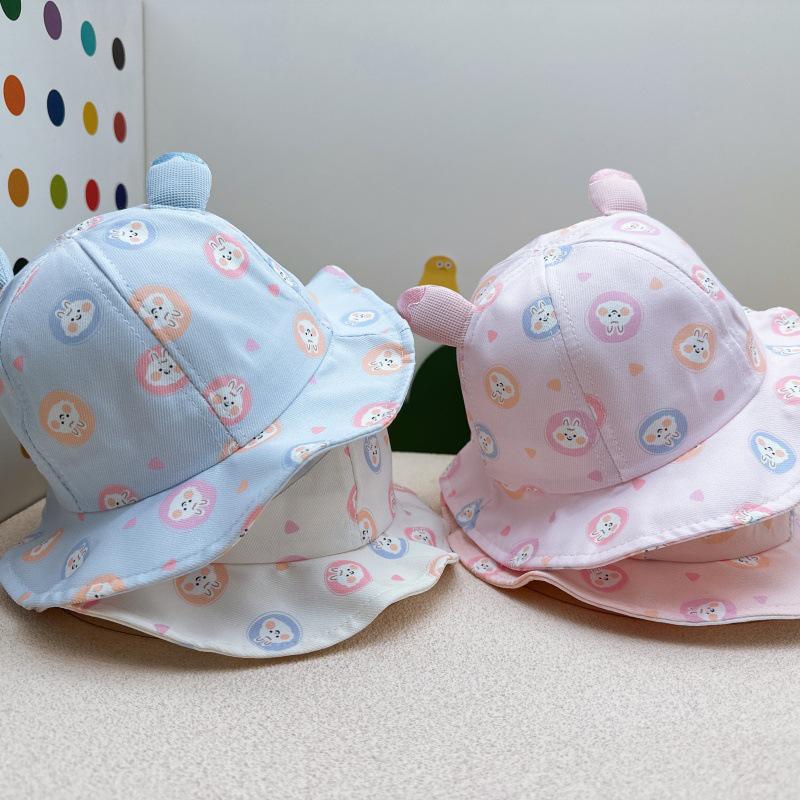Cartoon Rabbit Baby Bucket Hat - Breathable Sun Protection for Spring and Autumn