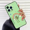 Mint Green The Frog Mushroom Phone Case For iPhone 16 15 14 13 11 12 17 Pro Max Mini 15 16 Plus 16e 17 Air Cover Fundas
